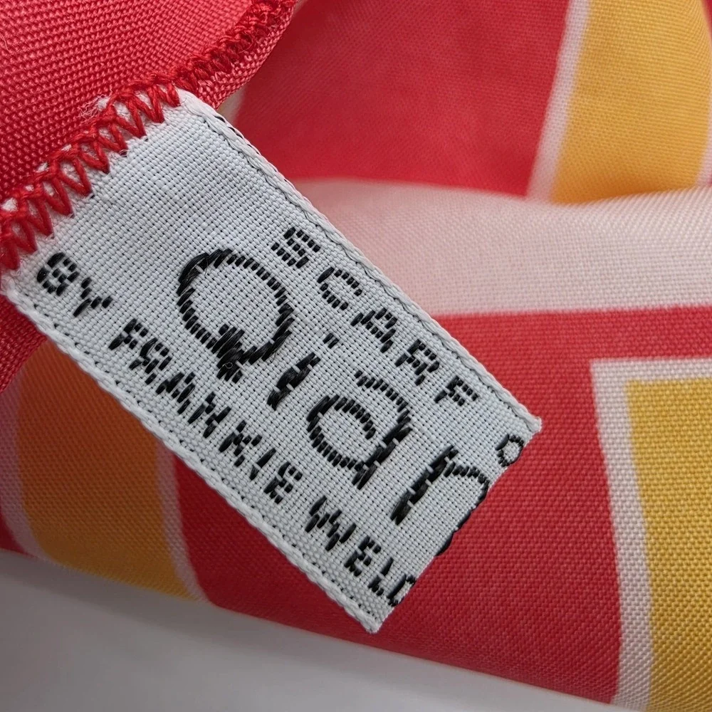 Vintage Qiana Scarf by‎ Frankie Welch Alexandria VA 1970s 80s McDonalds Theme